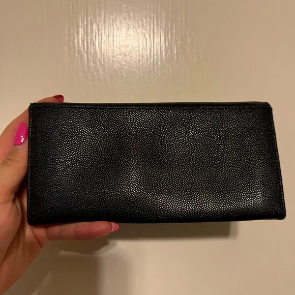 VINTAGE Celine Wallet Long Folded Plate Calf Leather - Picture 2 of 9